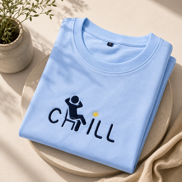 The Embroidered "CHILL" Heavyweight Tee