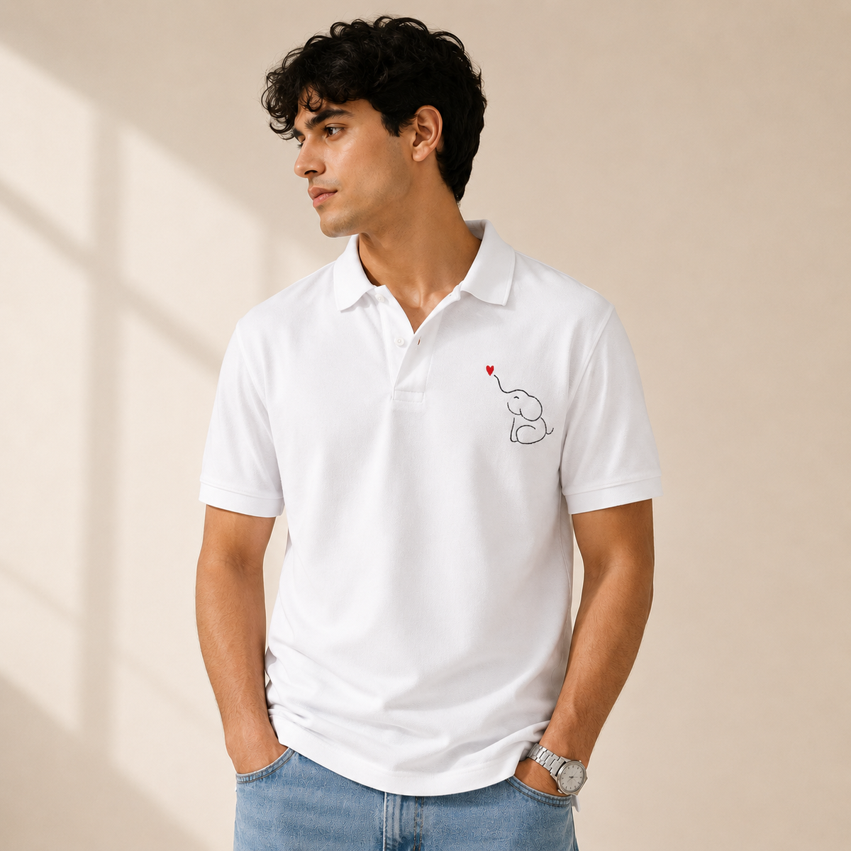 Heart & Trunk: Embroidered Piqué Polo