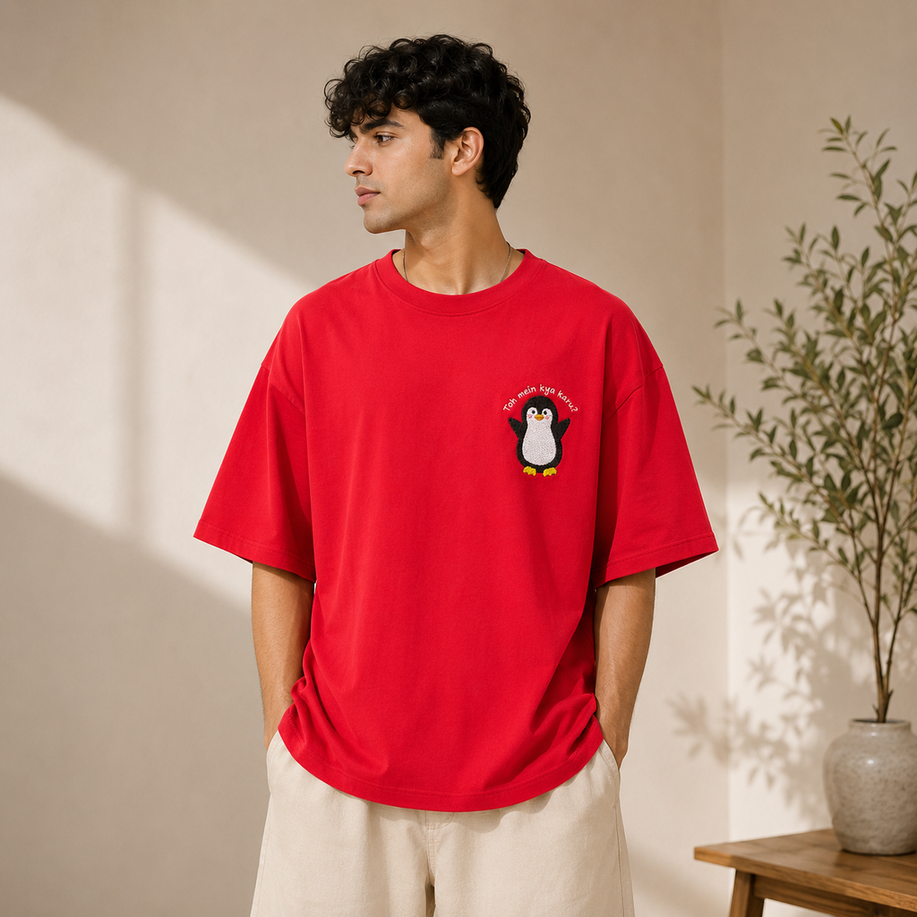 "Toh Mein Kya Karu?" The Sassy Penguin Embroidered